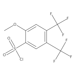 2-Methoxy-4,5-bis(trifluoromethyl)benzene-1-sulfonyl chloride Structure