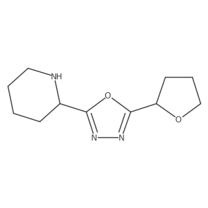 2-{5-[(2R)-oxolan-2-yl]-1,3,4-oxadiazol-2-yl}piperidine Structure