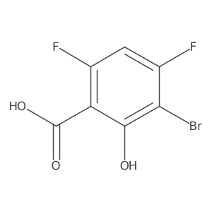 3-Bromo-4,6-difluoro-2-hydroxybenzoic acid结构式