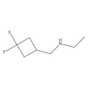 N-((3,3-difluorocyclobutyl)methyl)ethanamine结构式