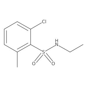 2-Chloro-N-ethyl-6-methylbenzene-1-sulfonamide结构式
