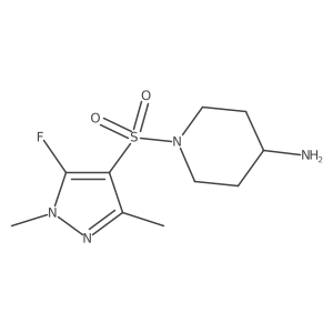 1-[(5-fluoro-1,3-dimethyl-1H-pyrazol-4-yl)sulfonyl]piperidin-4-amine Structure