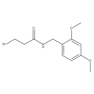 3-bromo-N-[(2,4-dimethoxyphenyl)methyl]propanamide Structure