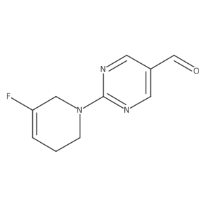 2-(5-Fluoro-1,2,3,6-tetrahydropyridin-1-yl)pyrimidine-5-carbaldehyde结构式