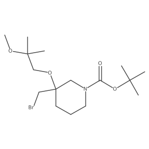 Tert-butyl 3-(bromomethyl)-3-(2-methoxy-2-methylpropoxy)piperidine-1-carboxylate Structure