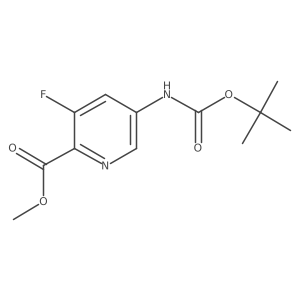 Methyl 5-((tert-butoxycarbonyl)amino)-3-fluoropicolinate结构式