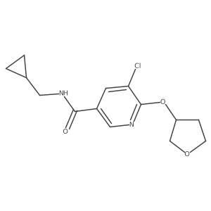 5-chloro-N-(cyclopropylmethyl)-6-((tetrahydrofuran-3-yl)oxy)nicotinamide结构式