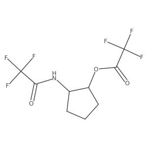 rel-(1R,2R)-2-[(2,2,2-Trifluoroacetyl)amino]cyclopentyl 2,2,2-trifluoroacetate结构式