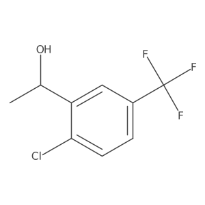 (1R)-1-[2-chloro-5-(trifluoromethyl)phenyl]ethan-1-ol结构式