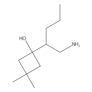 1-(1-Aminopentan-2-yl)-3,3-dimethylcyclobutan-1-ol结构式