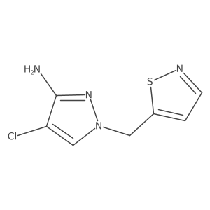 4-chloro-1-[(1,2-thiazol-5-yl)methyl]-1H-pyrazol-3-amine结构式