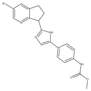 Carbamic acid, N-[4-[2-(3-bromo-6,7-dihydro-5H-cyclopenta[b]pyridin-7-yl)-1H-imidazol-5-yl]phenyl]-, methyl ester Structure