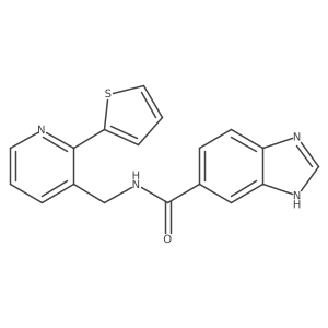 N-((2-(thiophen-2-yl)pyridin-3-yl)methyl)-1H-benzo[d]imidazole-5-carboxamide Structure