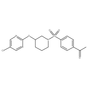 1-(4-((3-((5-Chloropyrimidin-2-yl)oxy)piperidin-1-yl)sulfonyl)phenyl)ethanone Structure