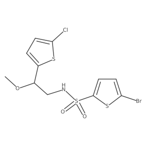 5-bromo-N-[2-(5-chlorothiophen-2-yl)-2-methoxyethyl]thiophene-2-sulfonamide Structure