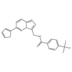 N-((6-(thiophen-2-yl)-[1,2,4]triazolo[4,3-b]pyridazin-3-yl)methyl)-6-(trifluoromethyl)nicotinamide Structure