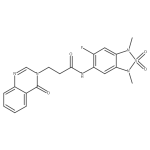 N-(6-fluoro-1,3-dimethyl-2,2-dioxido-1,3-dihydrobenzo[c][1,2,5]thiadiazol-5-yl)-3-(4-oxoquinazolin-3(4H)-yl)propanamide Structure