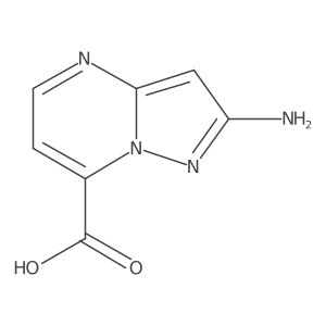 2-Aminopyrazolo[1,5-a]pyrimidine-7-carboxylic acid结构式