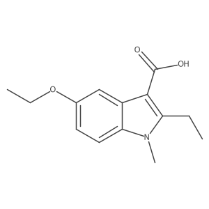 5-Ethoxy-2-ethyl-1-methyl-1H-indole-3-carboxylic acid结构式