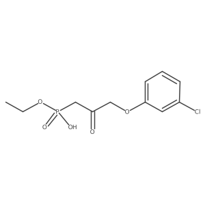 [3-(3-Chlorophenoxy)-2-oxopropyl]phosphonic acid mono ethyl ester Structure