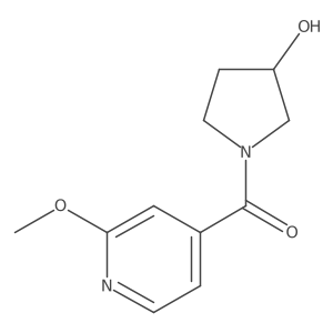 (3-Hydroxypyrrolidin-1-yl)(2-methoxypyridin-4-yl)methanone结构式