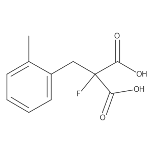2-Fluoro-2-[(2-methylphenyl)methyl]propanedioic acid结构式