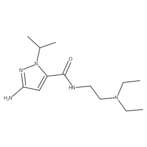 3-amino-N-[2-(diethylamino)ethyl]-1-(propan-2-yl)-1H-pyrazole-5-carboxamide结构式