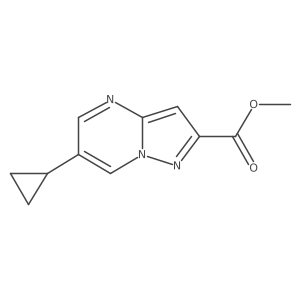 Methyl 6-cyclopropylpyrazolo[1,5-a]pyrimidine-2-carboxylate结构式