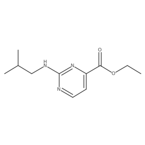 Ethyl 2-[(2-methylpropyl)amino]pyrimidine-4-carboxylate结构式