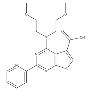 4-[Bis(2-methoxyethyl)amino]-2-(pyridin-2-yl)thieno[2,3-d]pyrimidine-5-carboxylic acid Structure