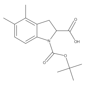 1-[(tert-butoxy)carbonyl]-4,5-dimethyl-2,3-dihydro-1H-indole-2-carboxylic acid Structure
