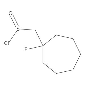 (1-Fluorocycloheptyl)methanesulfinyl chloride Structure