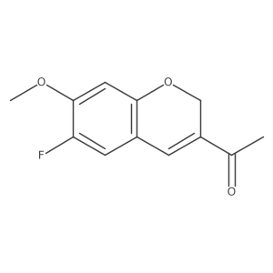 1-(6-fluoro-7-methoxy-2H-chromen-3-yl)ethan-1-one Structure