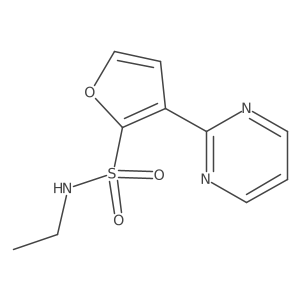 N-ethyl-3-(pyrimidin-2-yl)furan-2-sulfonamide结构式