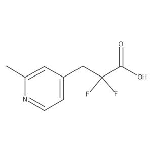 2,2-Difluoro-3-(2-methylpyridin-4-yl)propanoic acid结构式