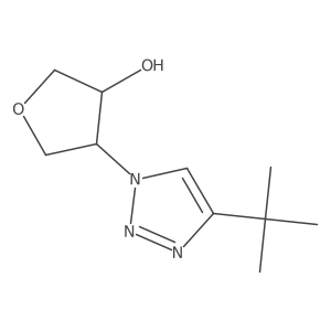 rac-(3R,4S)-4-(4-tert-butyl-1H-1,2,3-triazol-1-yl)oxolan-3-ol Structure