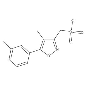 [4-Methyl-5-(3-methylphenyl)-1,2-oxazol-3-yl]methanesulfonyl chloride Structure