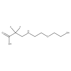 2,2-Difluoro-3-{[2-(2-hydroxyethoxy)ethyl]amino}propanoic acid Structure