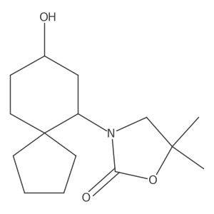 3-{8-Hydroxyspiro[4.5]decan-6-yl}-5,5-dimethyl-1,3-oxazolidin-2-one Structure