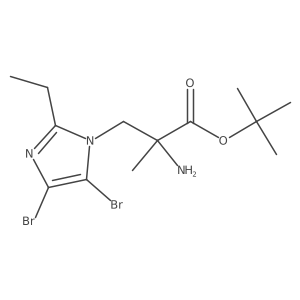 tert-butyl 2-amino-3-(4,5-dibromo-2-ethyl-1H-imidazol-1-yl)-2-methylpropanoate Structure