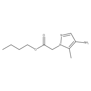 butyl 2-(4-amino-5-methyl-1H-pyrazol-1-yl)acetate结构式