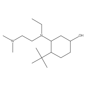 4-Tert-butyl-3-{[2-(dimethylamino)ethyl](ethyl)amino}cyclohexan-1-ol结构式