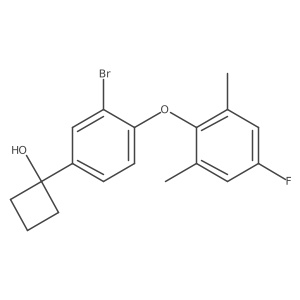 1-[3-Bromo-4-(4-fluoro-2,6-dimethylphenoxy)phenyl]cyclobutanol结构式