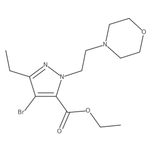 Ethyl 4-bromo-3-ethyl-1-[2-(4-morpholinyl)ethyl]-1H-pyrazole-5-carboxylate Structure