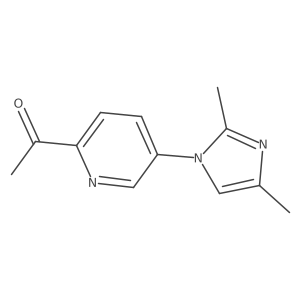 1-[5-(2,4-dimethyl-1H-imidazol-1-yl)pyridin-2-yl]ethan-1-one结构式