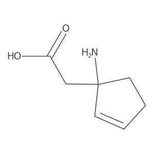 2-(1-Aminocyclopent-2-en-1-yl)acetic acid Structure