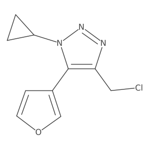 4-(chloromethyl)-1-cyclopropyl-5-(furan-3-yl)-1H-1,2,3-triazole结构式