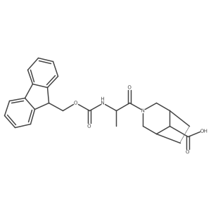 3-[(2S)-2-({[(9H-fluoren-9-yl)methoxy]carbonyl}amino)propanoyl]-3-azabicyclo[3.2.1]octane-8-carboxylic acid Structure