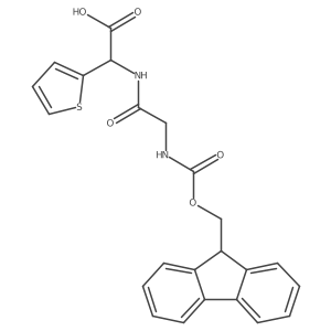 2-[2-({[(9H-fluoren-9-yl)methoxy]carbonyl}amino)acetamido]-2-(thiophen-2-yl)acetic acid结构式