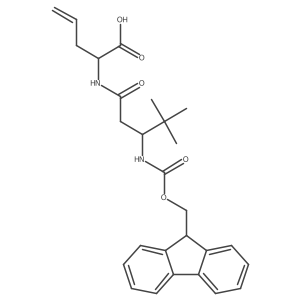 2-[3-({[(9H-fluoren-9-yl)methoxy]carbonyl}amino)-4,4-dimethylpentanamido]pent-4-enoic acid结构式